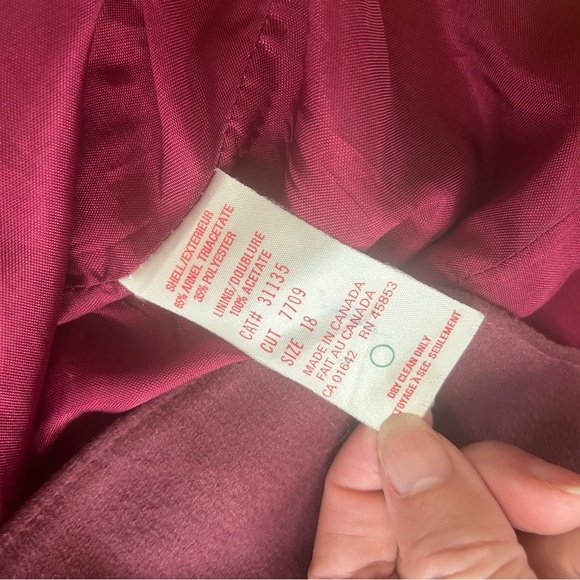 Sears Wool Blend Vintage Plum Blazer  (Size 18) - Picture 3 of 7